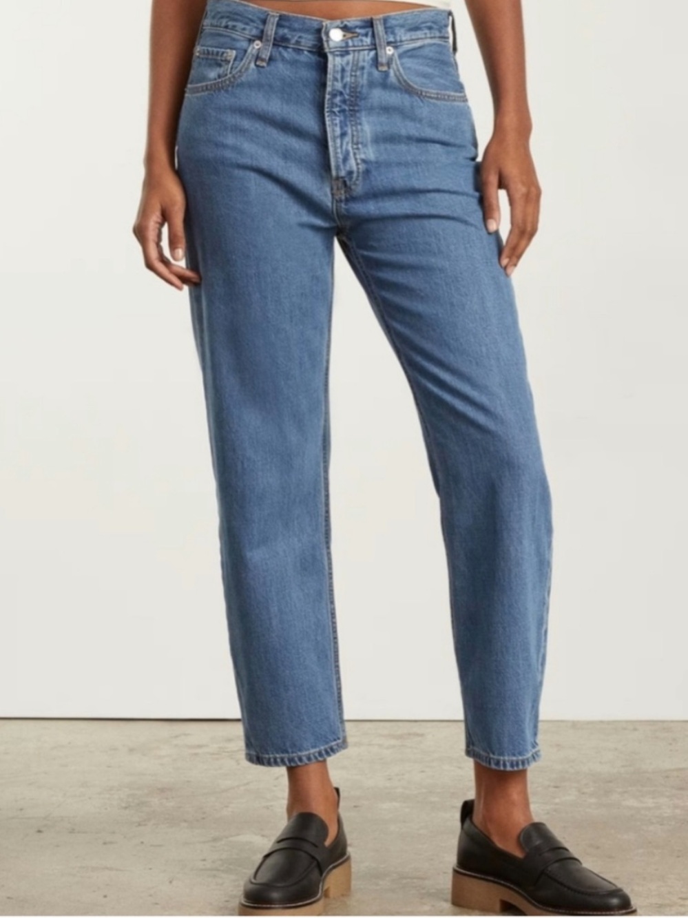 Everlane The Summer Slouch Organic Cotton Straight Fit Mid Rise Jeans Size 26